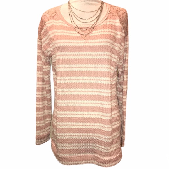 NWT Como Blu French Terry Striped Top - Back to School - Comfy Casual Fall - M L - Picture 4 of 16
